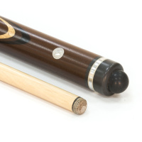 Кии ручной работы + Кий / пирамида 2-pc "Классика" (термограб, коричневый, черный, белый) 13 запилов