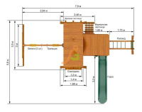 Детские уличные комплексы + Детская площадка IgraGrad Крепость Фани Deluxe +