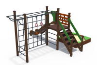 Детские уличные комплексы + Детский игровой комплекс Браун с кольцами Н-1200 серии Май ДИО 04021