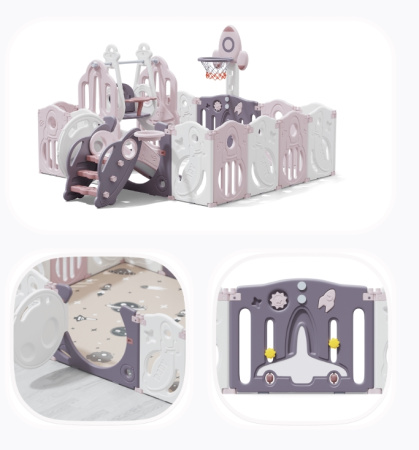 Детские манежи + Манеж UNIX Kids SUPREME Space с качелями