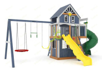 Детские уличные комплексы + Детская площадка IgraGrad Шато 2 с трубой (Домик) мод.1