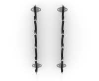 Стойки для гантелей, грифов и дисков + Настенная стойка для хранения грифов DFC D101027 (комплект из 2 шт)