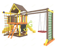 Детские уличные комплексы + Детская площадка IgraGrad Шато с трубой (Дерево) мод.2