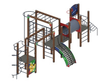 Детские уличные комплексы + Спортивная серия (Граффити) СК 2.01.03-01