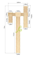 Детские горки + Зимняя деревянная горка "IgraGrad Snow Fox 12 м" две лестницы, без окраски