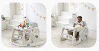 Мебель игровая + Стул для кормления Трансформер UNIX Kids Cloud (3 in 1) Grey