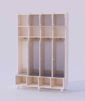 Детские шкафчики и стеллажи + Шкаф Порядок вещей с открытыми секциями (белый)