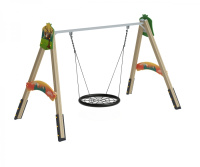 Детские качели + ИО 01-008-СШ Качели деревянные Гнездо