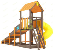 Детские уличные комплексы + Всесезонная площадка IgraGrad С Tower с трубой SF