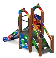 Детские горки + Горка Малыш (Граффити) - ИО 41.01.01-03 - Н=750