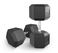 Гантели + Гантель гексагональная UNIX Fit обрезиненная 47,5 кг