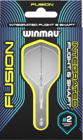 Аксессуары для игры в дартс +  Литые оперения с хвостовиками Winmau Fusion Intermediate Clear (прозрачные)
