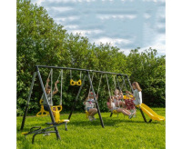 Детские уличные комплексы + Детский комплекс DFC качели, качели-балансир и горка 76509