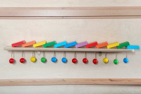 Тактильное оборудование и панели + Тактильно-развивающая панель “Разноцветное домино” (12 домино, настенный модуль)