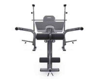 Скамьи + Скамья со стойками под штангу DFC D702 PRO широкий хват, с партой для бицепса