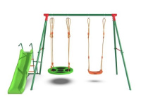 Детские качели + Детский комплекс DFC MULTIPLAY качели: гнездо, верёвочные; горка