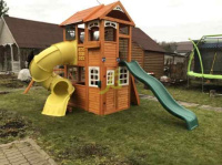 Детские уличные комплексы + Детская площадка IgraGrad Клубный домик 2 с трубой Luxe