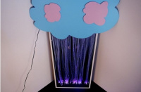 Фиброоптические изделия + Зеркальное панно с фиброоптическими нитями «Разноцветный дождь»