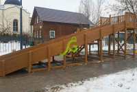 Детские горки + Зимняя горка "IgraGrad Snow Fox", скат 8 м