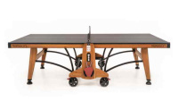 Теннисный стол складной для помещений "RASSON PREMIUM T03 Indoor" (274 х 152,5 х 76 см, натуральная вишня) с сеткой