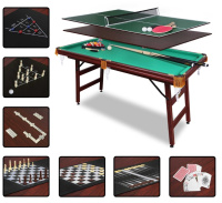 Бильярдные столы + Бильярдный стол Fortuna Пул 5фт 9 в 1 с комплектом аксессуаров