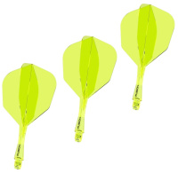 Аксессуары для игры в дартс + Литые оперения с хвостовиками Winmau Fusion Short Neon Yellow SHAPE #6 (желтые)