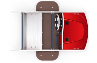 Теневые навесы, беседки + Машинка (красная) - Беседка машинка средняя - МФ 10.03.01-03.И1