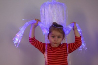 Фиброоптические изделия + Световая каскадирующая трубка "Фонтан" в платформе 60х60 см