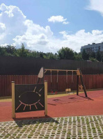 Детские качели + Качели деревянные крепость (сиденье со спинкой и люлькой) ИО 01163