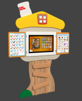 Навесные мультимедийные комплексы + Мультимедийный развивающий комплекс «AVKompleks Multi 22» в форме теремка с опорой