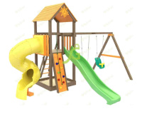 Детские уличные комплексы + Детская площадка IgraGrad Панда Фани с винтовой трубой