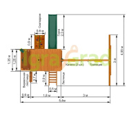 Детские уличные комплексы + Детская площадка IgraGrad Шато (Домик)