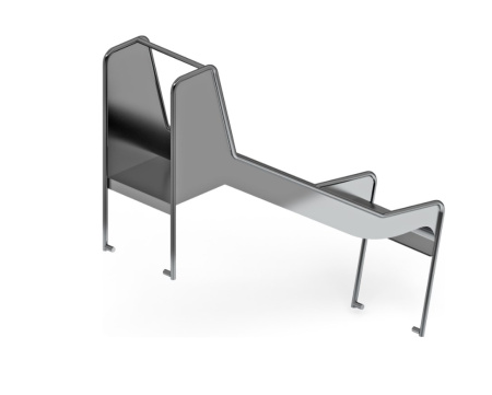 Детские горки для улицы + Горка для геопластики из нержавеющей стали 900 SNG 900.470-01