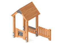 Детские уличные комплексы + Домик (лиственница) МФ 10.24.02-Л.И1