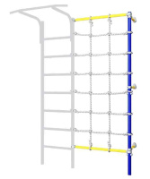 Шведские стенки + Комплект с канатным лазом пристенный Romana Dop7 (6.18.00-45) синяя слива