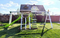 Детские уличные комплексы + Детская площадка IgraGrad Крепость Фани с рукоходом (Домик) мод.2