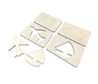 Игровое развивающее оборудование + Трафареты в ассортименте, набор 8 штук