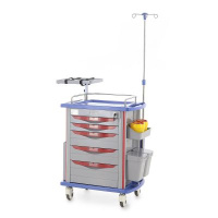 Тележки медицинские + Столик реанимационный, анестезиологический Med-Mos ЕТ750-01 ТМ-001АН-00