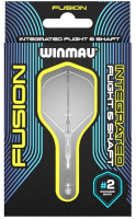 Аксессуары для игры в дартс + Литые оперения с хвостовиками Winmau Fusion Short Clear SHAPE #6 (прозрачные)