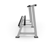 Стойки для гантелей, грифов и дисков + Стойка для хранения проф.гантелей DFC POWERGYM 12,5-50кг, 10 пар