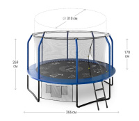 Батуты + Батут UNIX Line SUPREME GAME 12 ft (blue)