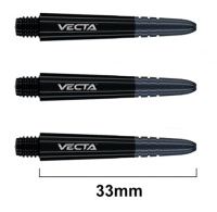 Аксессуары для игры в дартс + Композитные хвостовики Winmau Vecta (Short) черного цвета