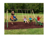 Детские уличные комплексы + Детский комплекс DFC качели, качели-гнездо и горка 94013