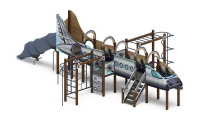 Детские уличные комплексы + Игровой комплекс Аэроплан (Техно) ДИК 2.03.4.04-03 Н=1200
