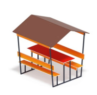 Скамейки и столики + Столик для взрослых с навесом - МФ 32.01.05-01