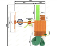 Детские уличные комплексы + Детская площадка IgraGrad Крафт Pro 3 с трубой мод.2