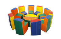 Мягкие модули + Комплект мягкой игровой мебели "Радуга", 12 модулей