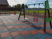 Детские качели + Качели деревянные полянка ИО 01165