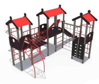 Детские уличные комплексы + Игровой комплекс серии Городские кварталы Н-1500 ДИО 05055