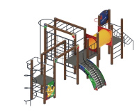 Детские уличные комплексы + Спортивная серия (Граффити) СК 2.01.03-01.1